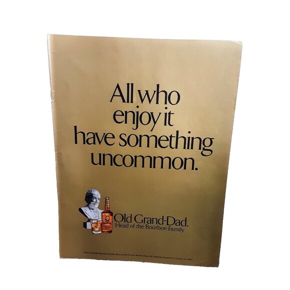 1975 Old Grand Dad Head Of Bourbon Family Original Print Ad Vintage 70s - Picture 1 of 1